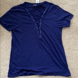 Express blue shirt